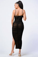 Load image into Gallery viewer, Did You Mesh Me Midi Dress -Black
