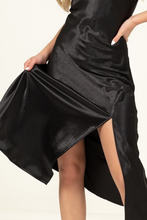 Load image into Gallery viewer, Slip Into The Night Maxi Dress -Black
