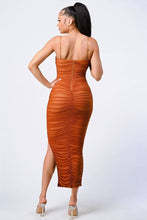 Load image into Gallery viewer, Did You Mesh Me Midi Dress -Mocha

