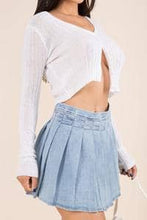 Load image into Gallery viewer, Yes Pleat Denim Skirt - OverDressed Much! Bottoms
